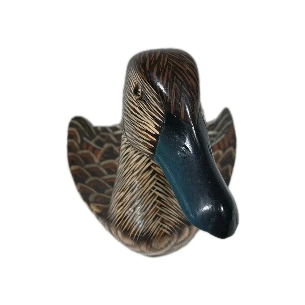 Vintage Duck Decoy Wooden Hand Painted Tray 13